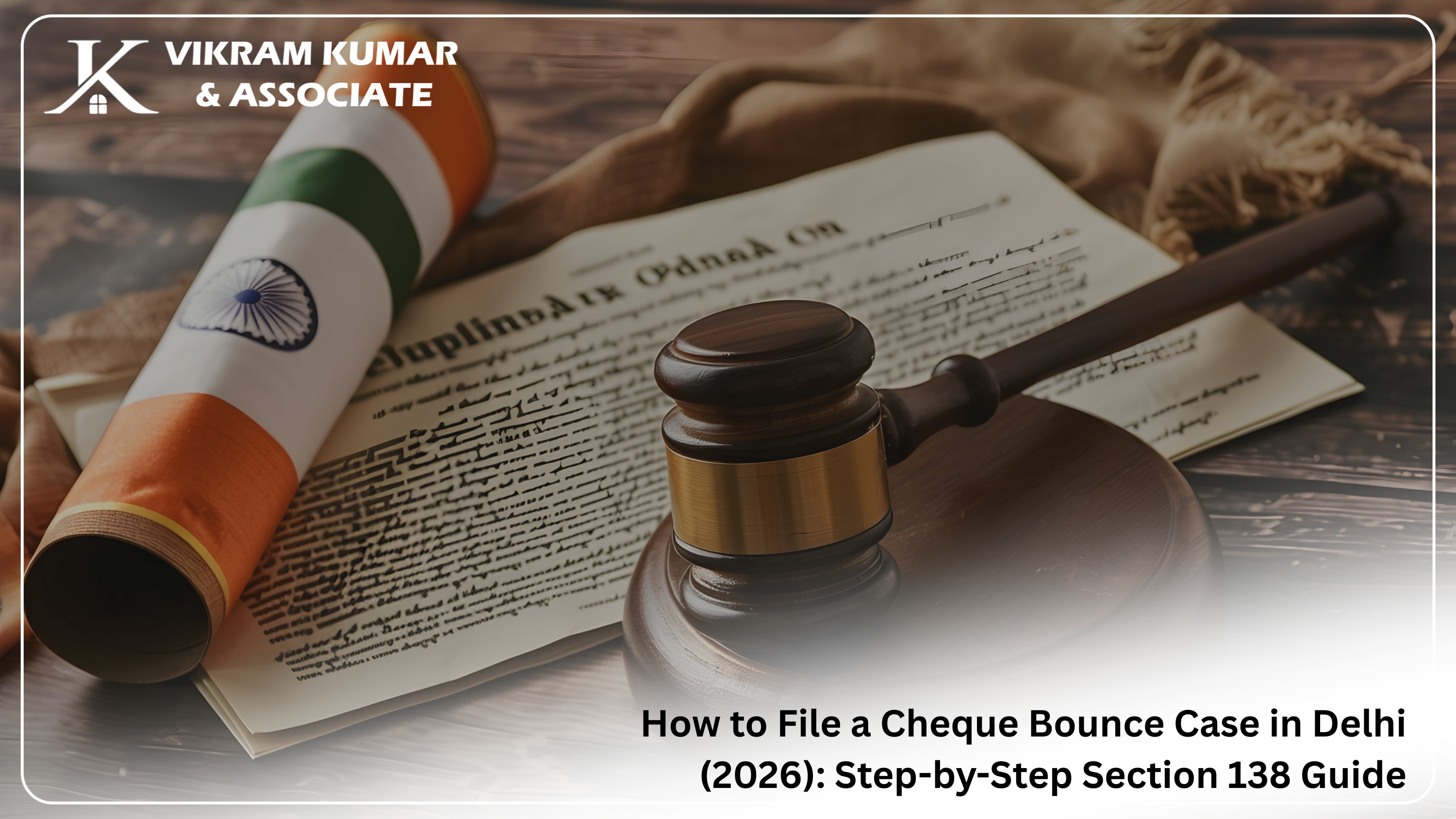 How to File a Cheque Bounce Case in Delhi (2026): Step-by-Step Section 138 Guide